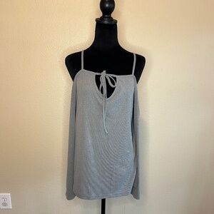 SHEIN Cold Shoulder Gray Long Sleeve Blouse